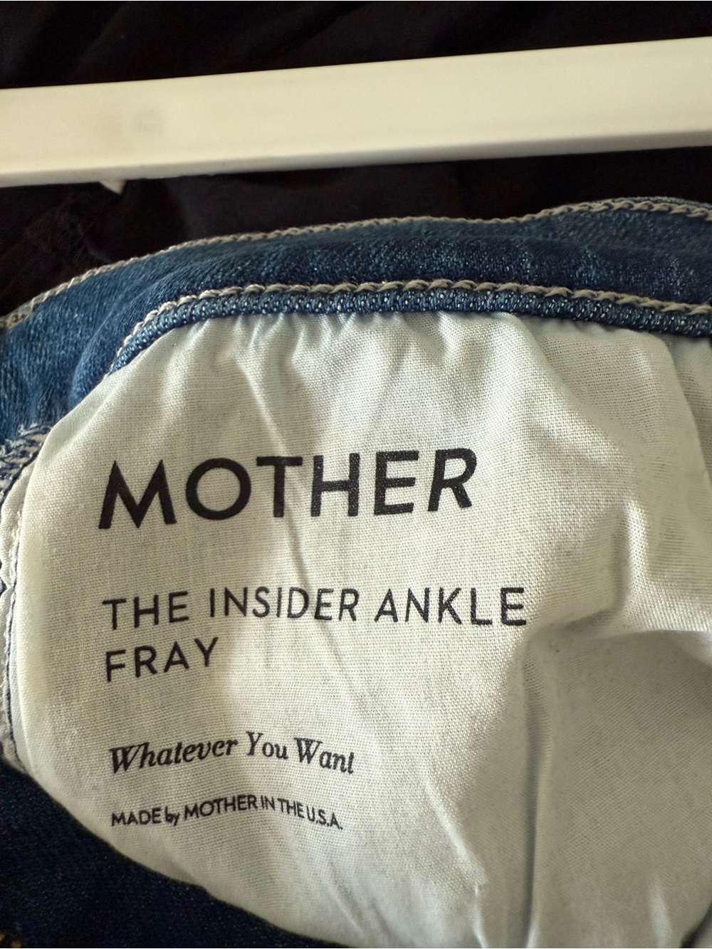 MOTHER Insider Ankle Fray Jeans - Denim Blue